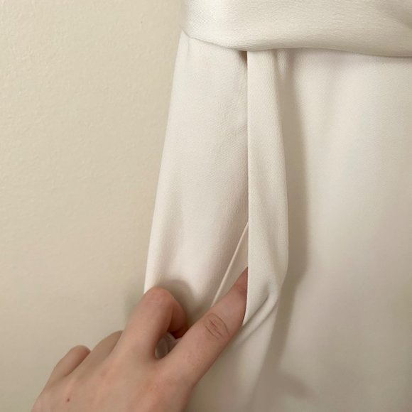 Jonathan Simkhai Combo Satin Faux Wrap Belted Jumpsuit - Picture 10 of 13